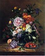 Floral, beautiful classical still life of flowers.114 unknow artist